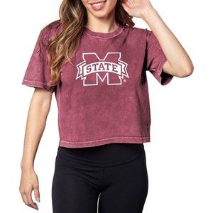 chicka-d Women's Standard Short 'N Sweet Tee, Merlot, Large